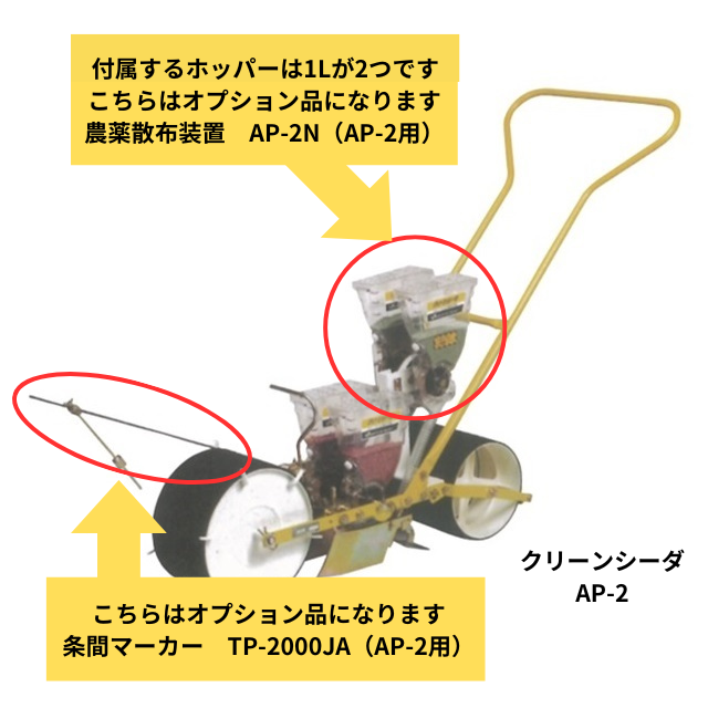 人力野菜播種機 クリーンシーダ AP-2(2条用): 農機