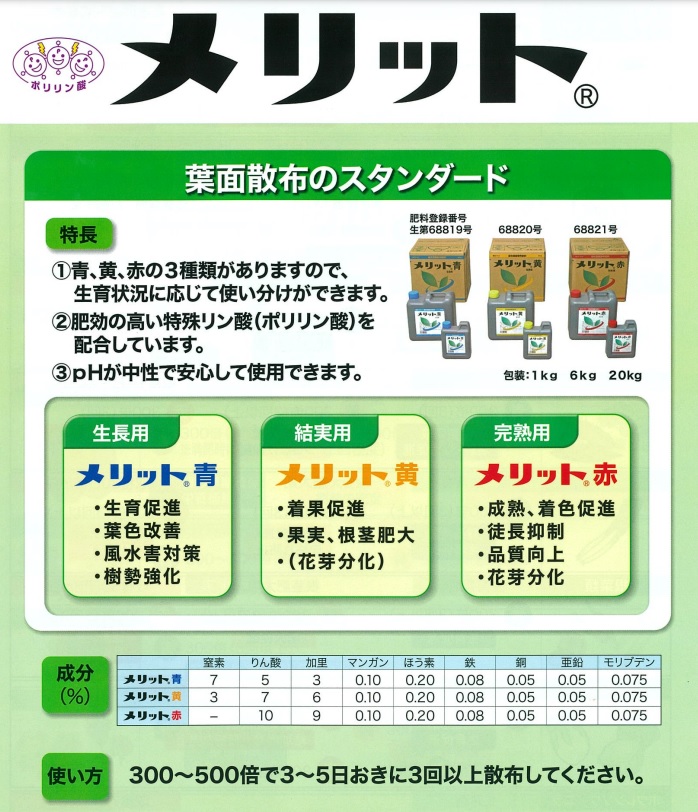 メリット赤 完熟用(赤 6kg): 肥料